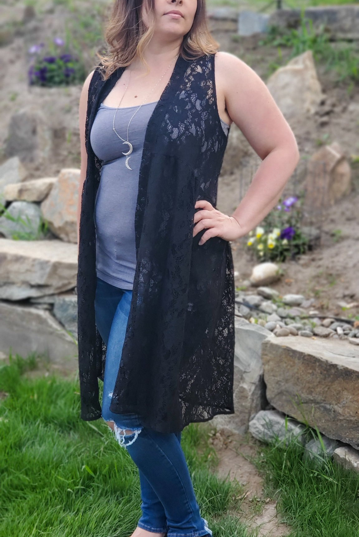 Rosey Gardens in Black. Cotton Lace Woven Fabric. WV-146-BLK - Boho Fabrics