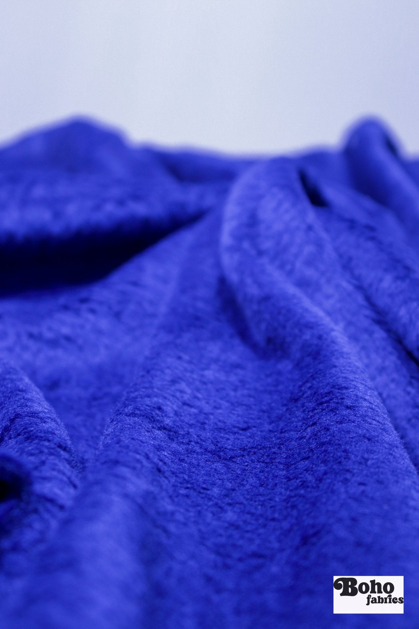 Royal Blue, Classic Double - Velour High Loft Fleece Fabric by Polartec 2nds - Boho Fabrics - Performance Fabrics