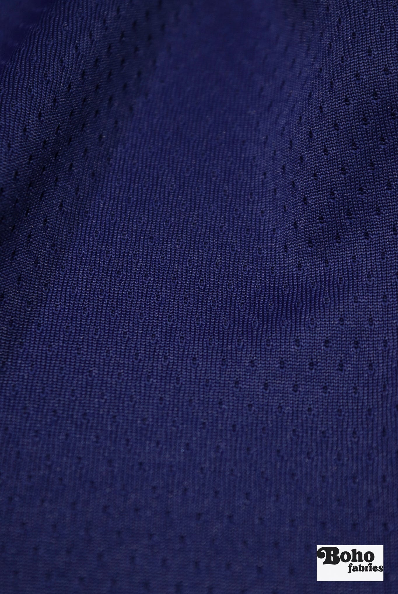 Royal Blue, Flat Back Dimple, Athletic Mesh Fabric - Boho Fabrics - Athletic Knit Fabric