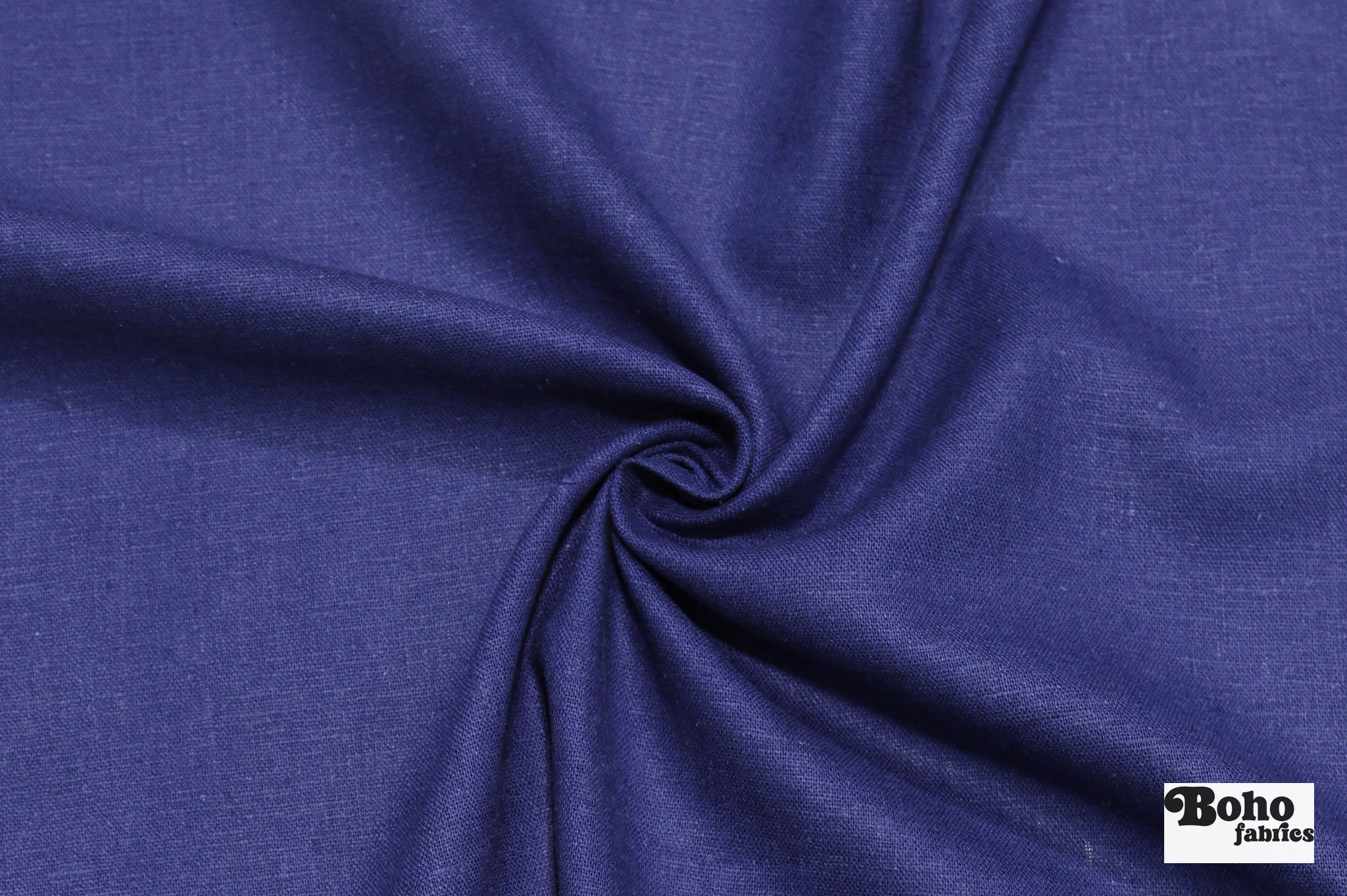 Royal Blue Linen Woven Fabric - Boho Fabrics - Linen, Woven