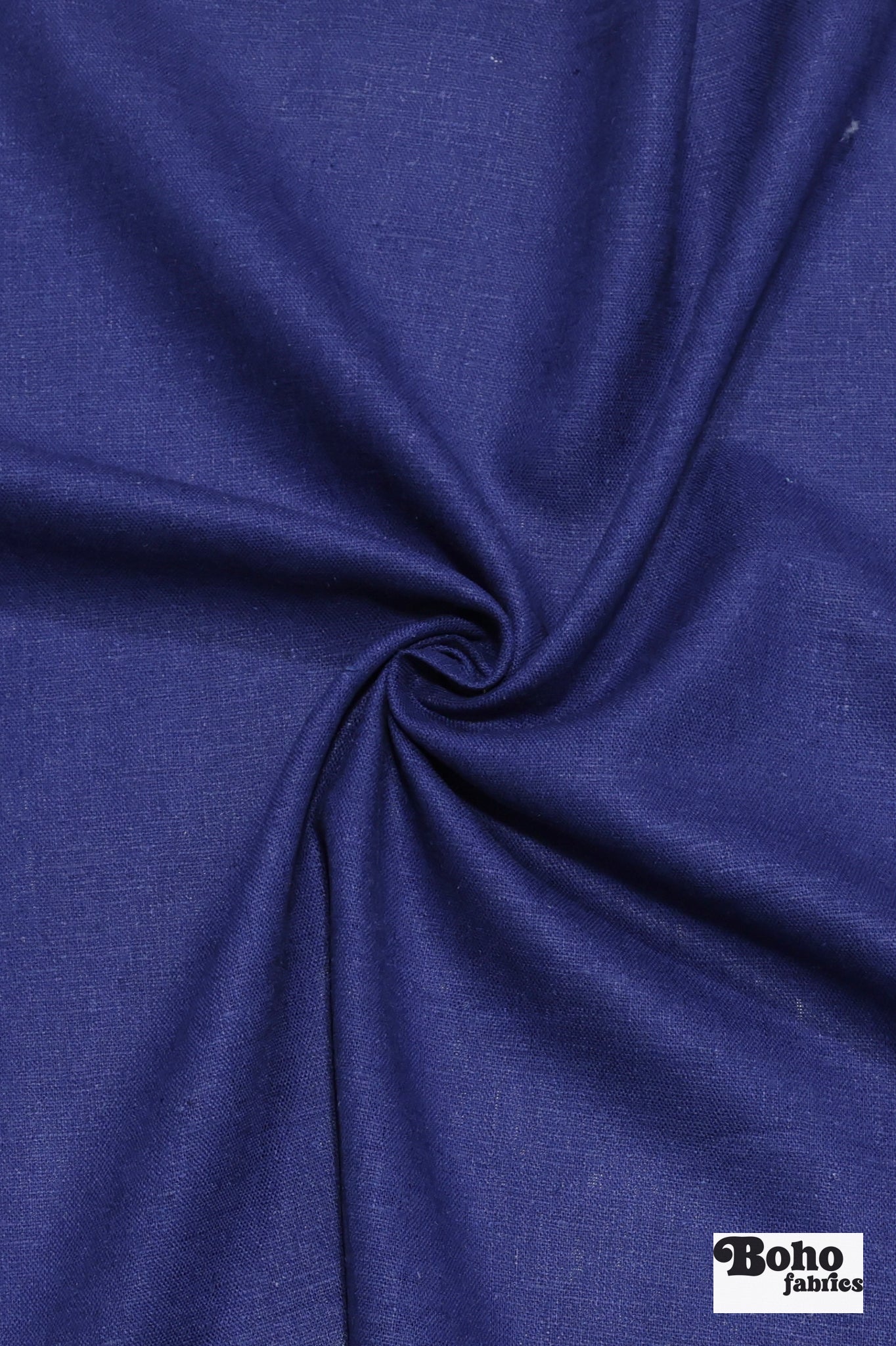 Royal Blue Linen Woven Fabric - Boho Fabrics - Linen, Woven