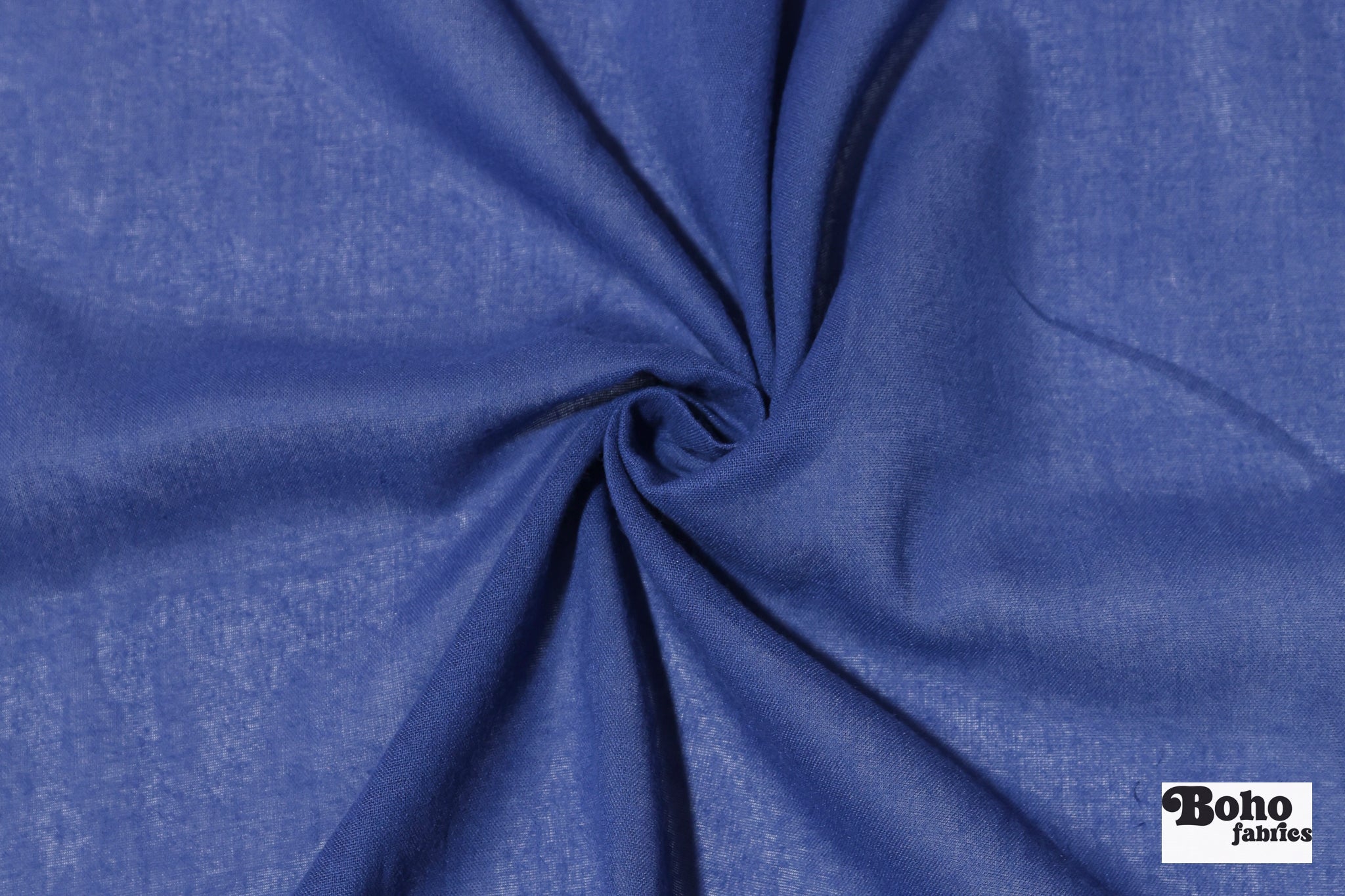 Royal Blue Sheer Cotton Blend Woven Fabric - Boho Fabrics - Woven, Fabric