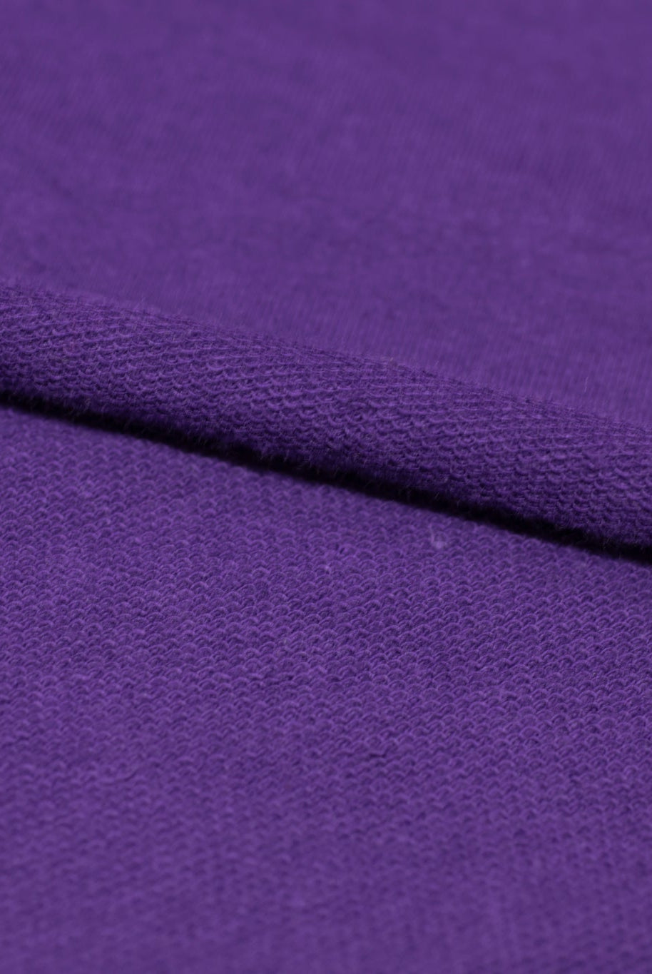Royal Purple, Solid French Terry Knit Fabric, Cotton Spandex - Boho Fabrics - Cotton, French Terry Knit