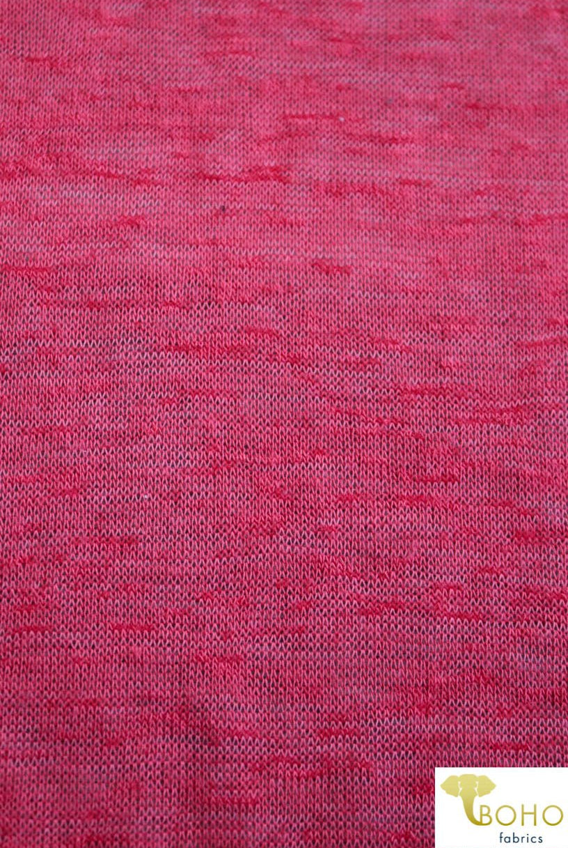 Ruby Red Grapefruit. Lightweight Slub Sweater Knit. SWTR-195. *Slightly Off-Grain - Boho Fabrics