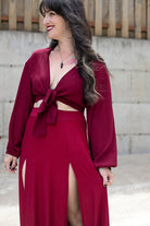 Ruby Red, Solid Rayon Spandex Knit Fabric - Boho Fabrics - Rayon Jersey Solid, Knit Fabric