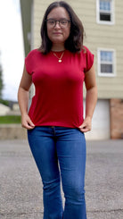 Ruby Red, Solid Rayon Spandex Knit Fabric - Boho Fabrics - Rayon Jersey Solid, Knit Fabric