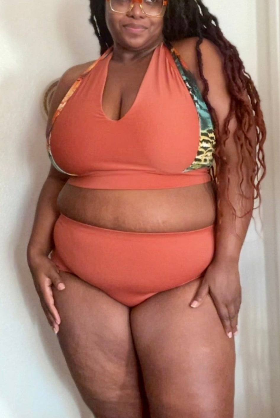 Rust, Solid Swim Knit Fabric. - Boho Fabrics - Swim Knit, Solid Fabric