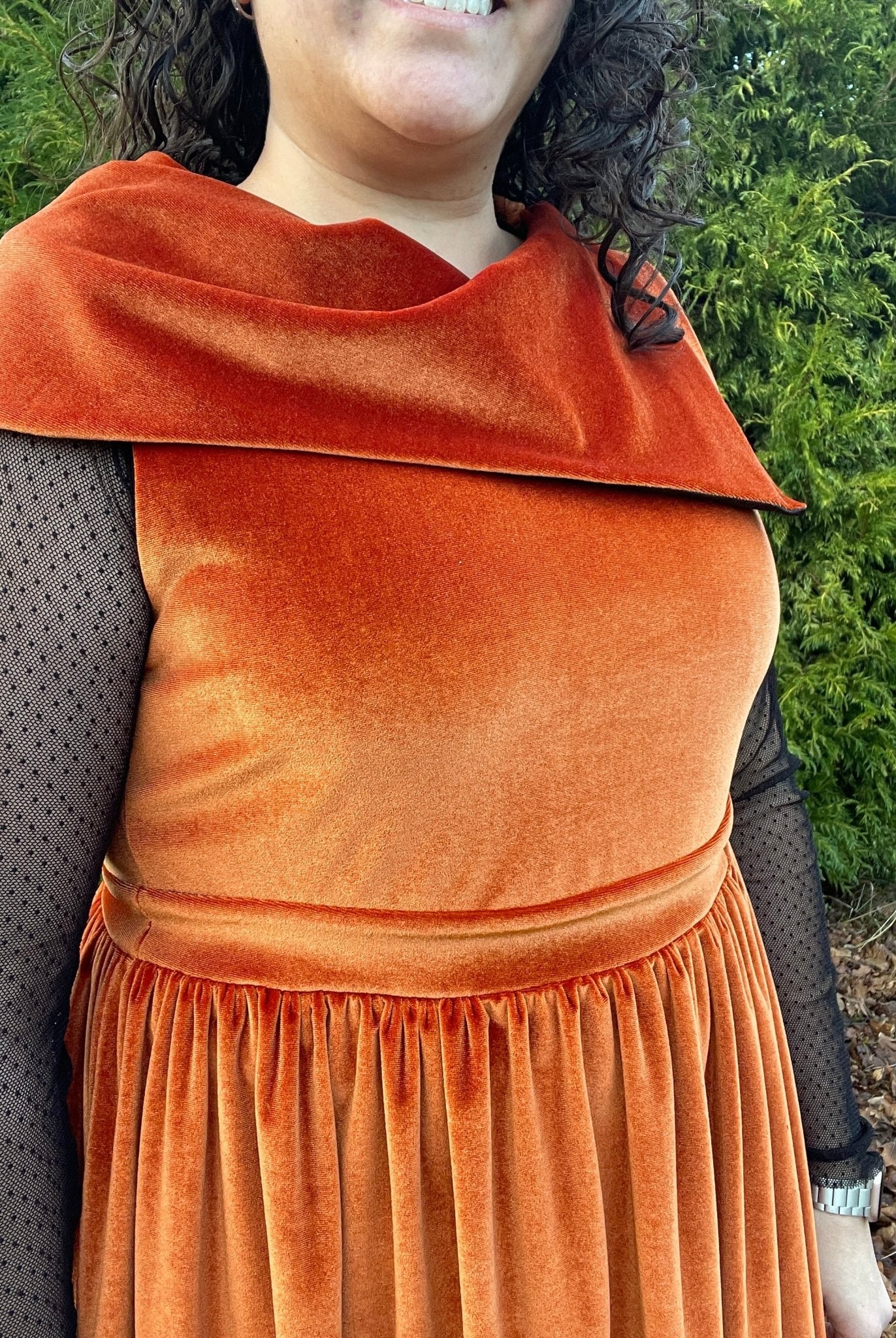 Rust, Stretch Velvet Knit Fabric - Boho Fabrics - Stretch Velvet Knit Fabric