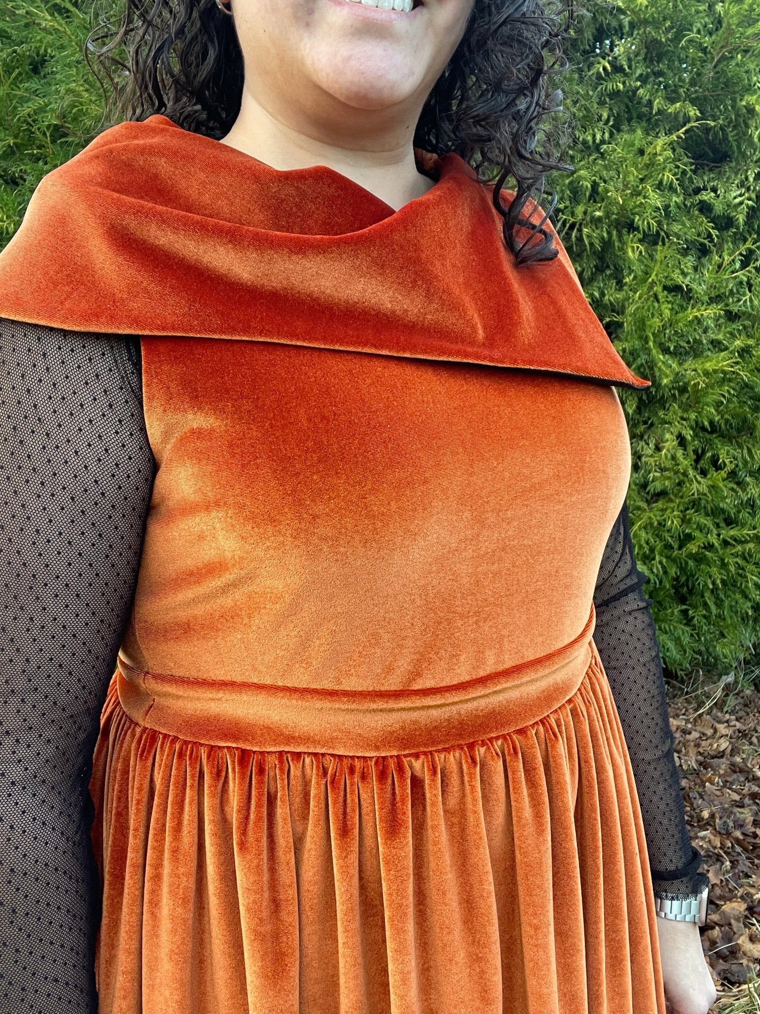 Rust, Stretch Velvet Knit Fabric - Boho Fabrics - Stretch Velvet Knit Fabric