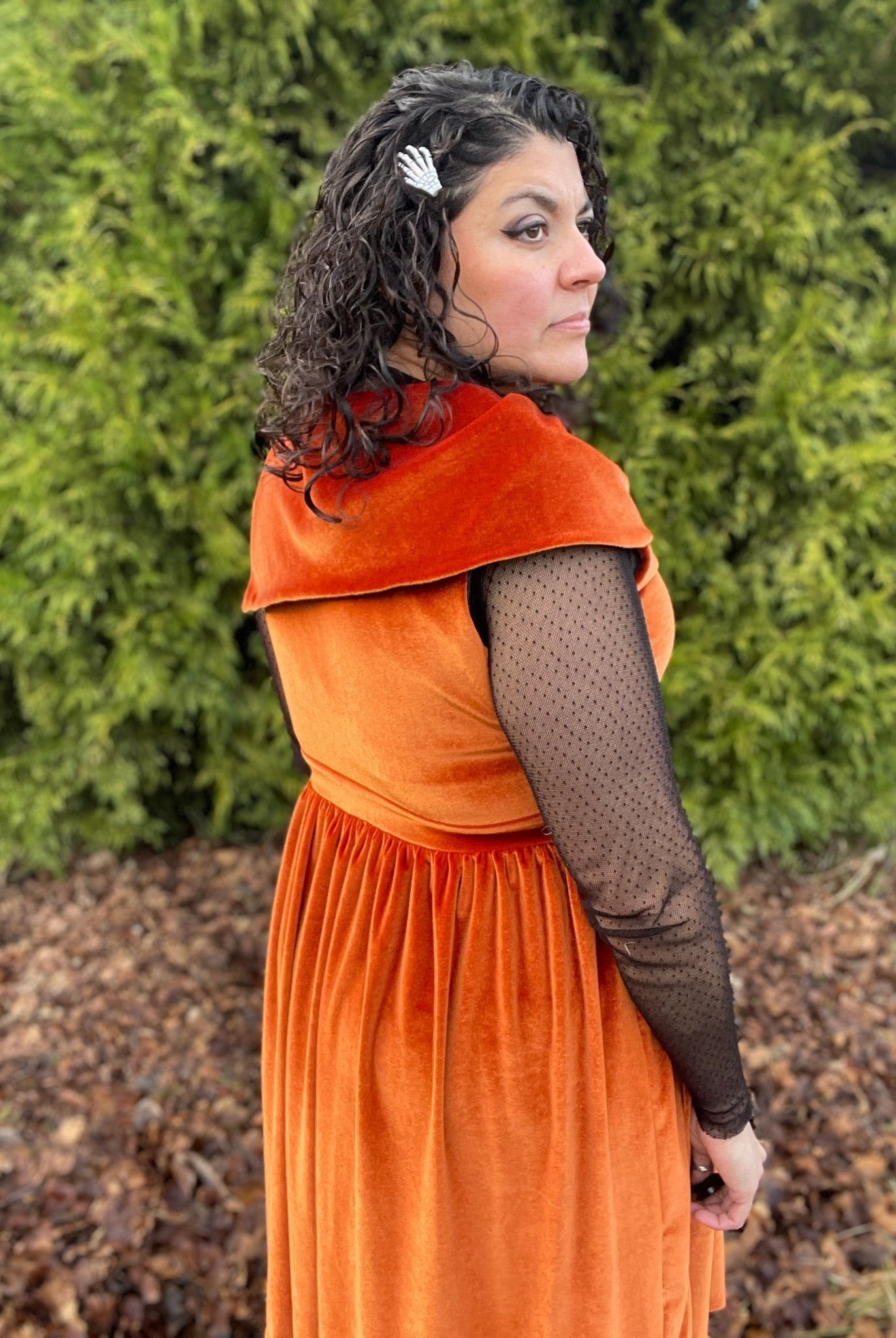 Rust, Stretch Velvet Knit Fabric - Boho Fabrics - Stretch Velvet Knit Fabric