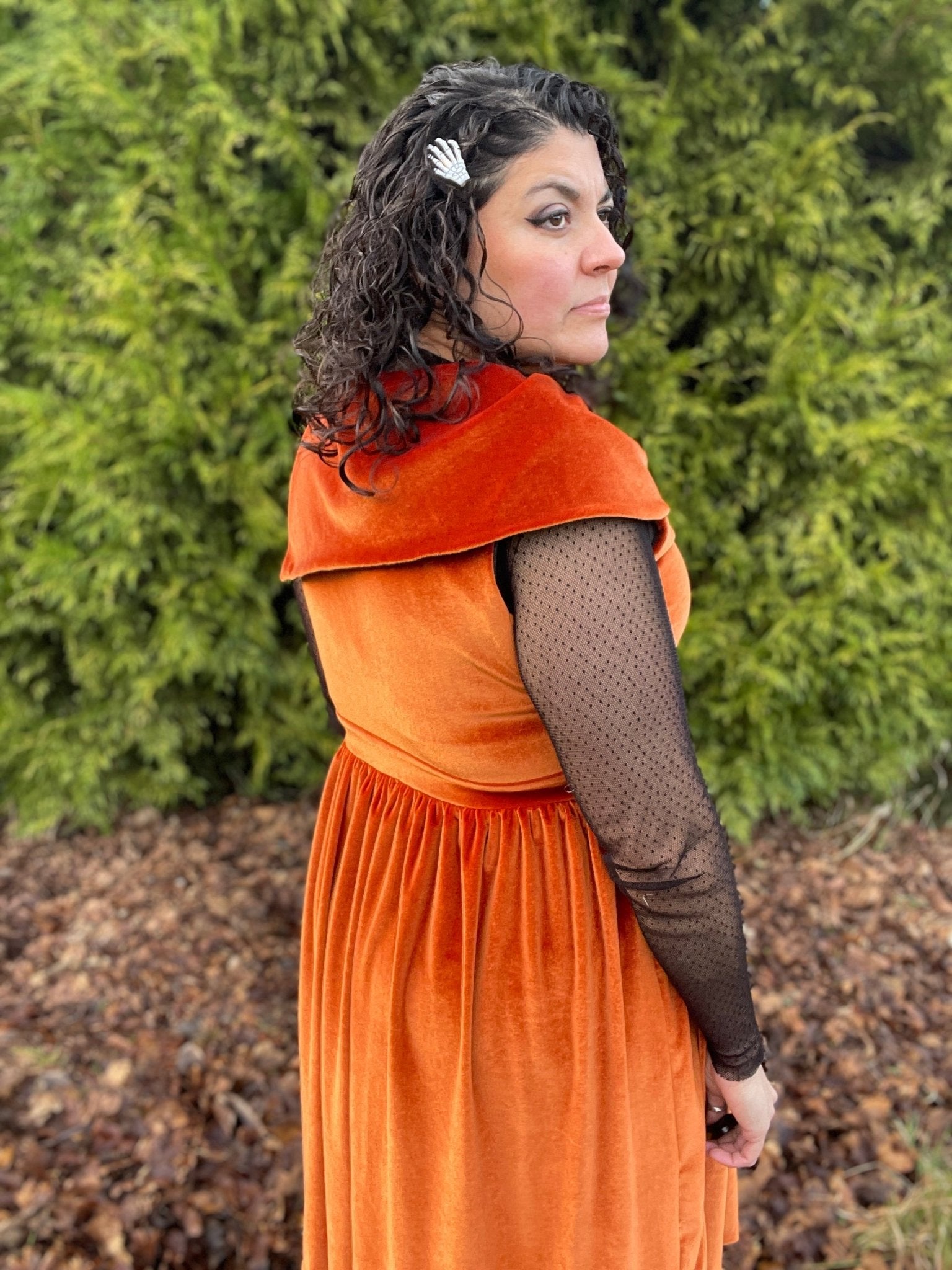 Rust, Stretch Velvet Knit Fabric - Boho Fabrics - Stretch Velvet Knit Fabric