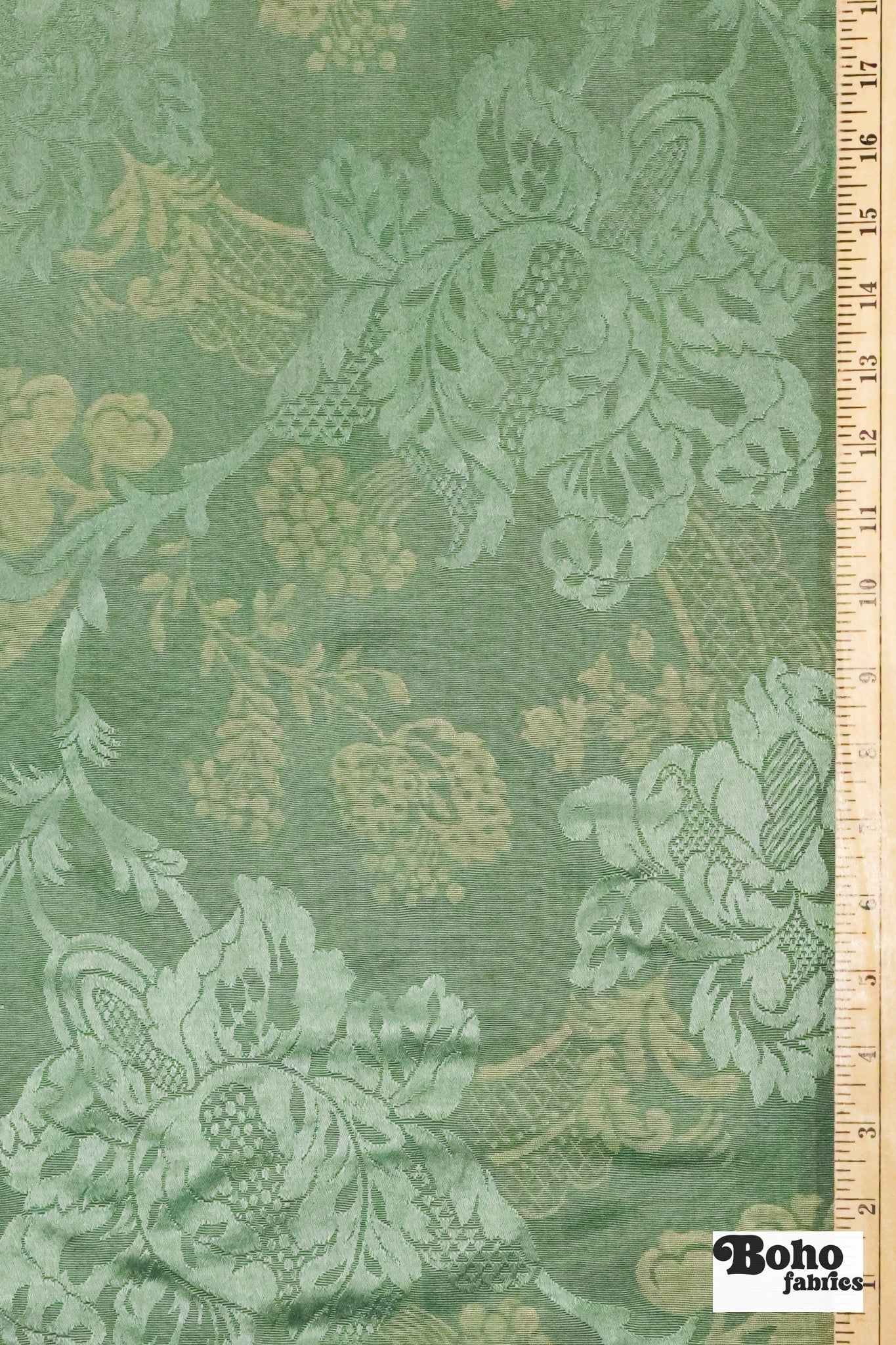 Sage & Gold Orchard Tapestry Jacquard Woven Fabric - Boho Fabrics - Jacquard, Woven