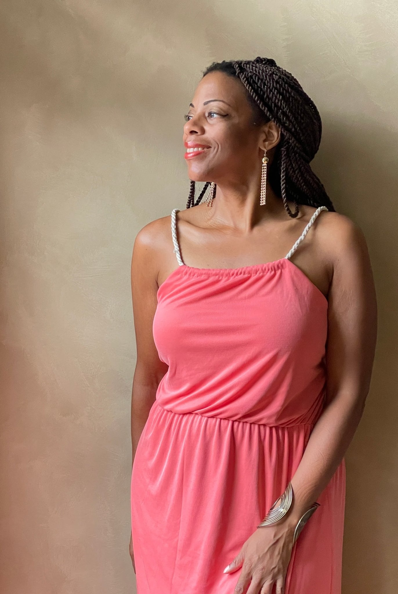 Salmon, Cupro Rib Knit. CUP.R-112-ORG - Boho Fabrics