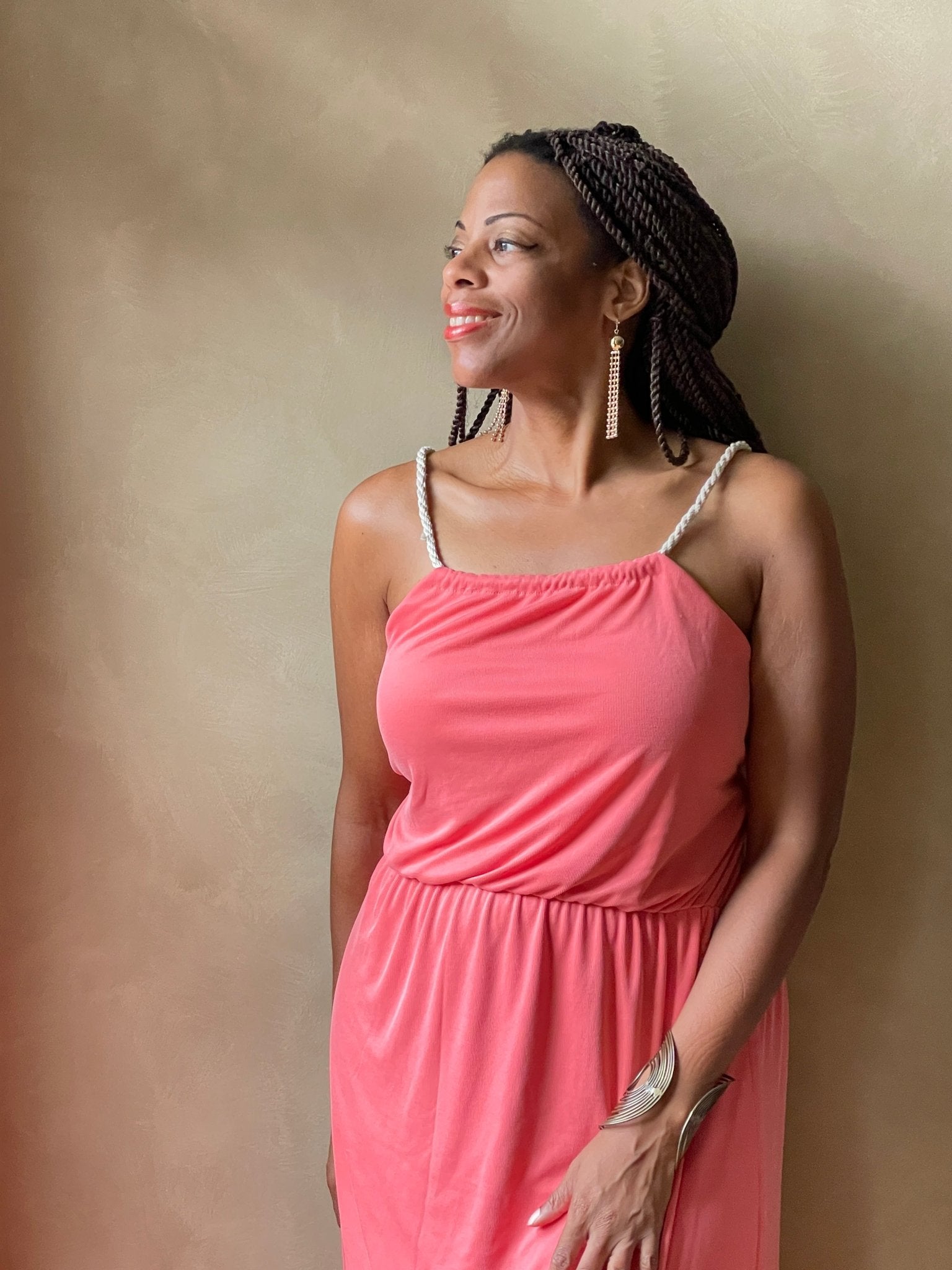 Salmon, Cupro Rib Knit. CUP.R-112-ORG - Boho Fabrics