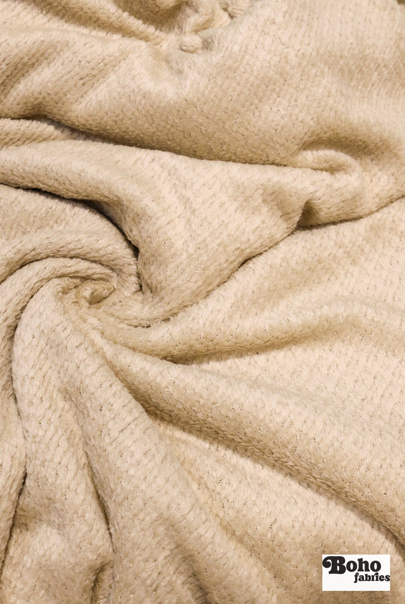 Sand, Diamond High Loft Fleece Fabric by Polartec - Boho Fabrics - Performance Fabrics