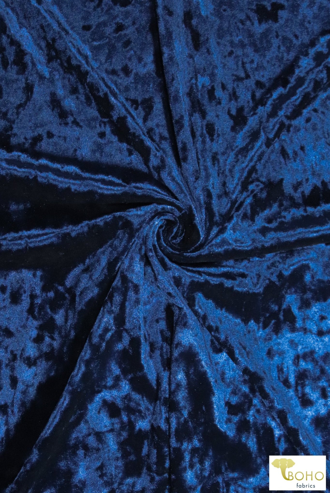 Sapphire Blue, Stretch Velvet Knit. SV-116 - Boho Fabrics