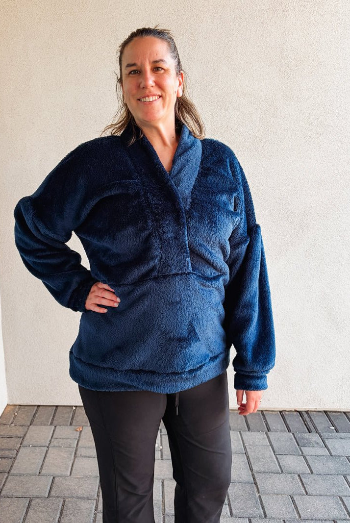 Sapphire Classic Double - Velour High Loft Fleece Fabric by Polartec - Boho Fabrics - Performance Fabrics