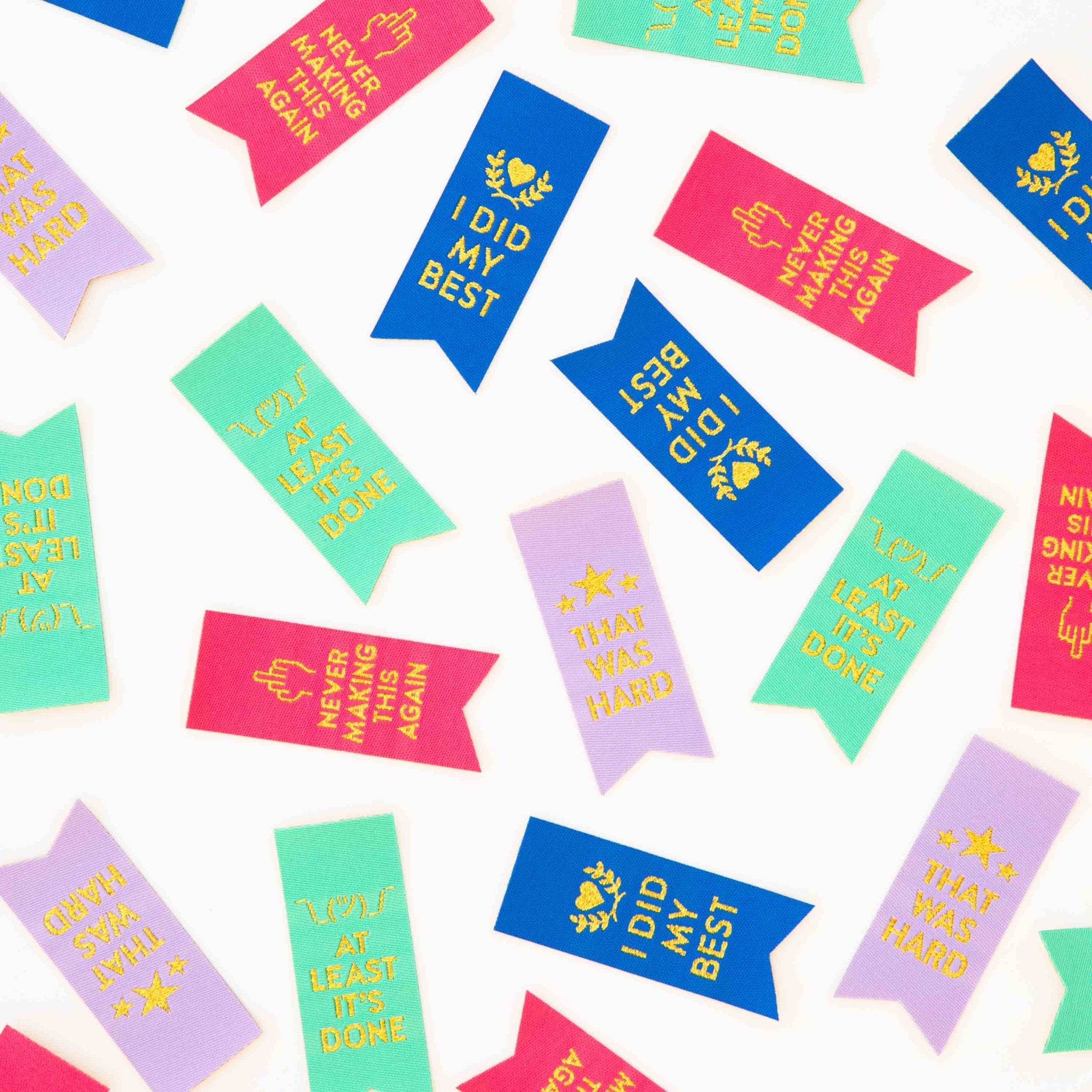 Sarcastic Award Ribbon Multipack Sewing and Quilting Labels - Boho Fabrics -