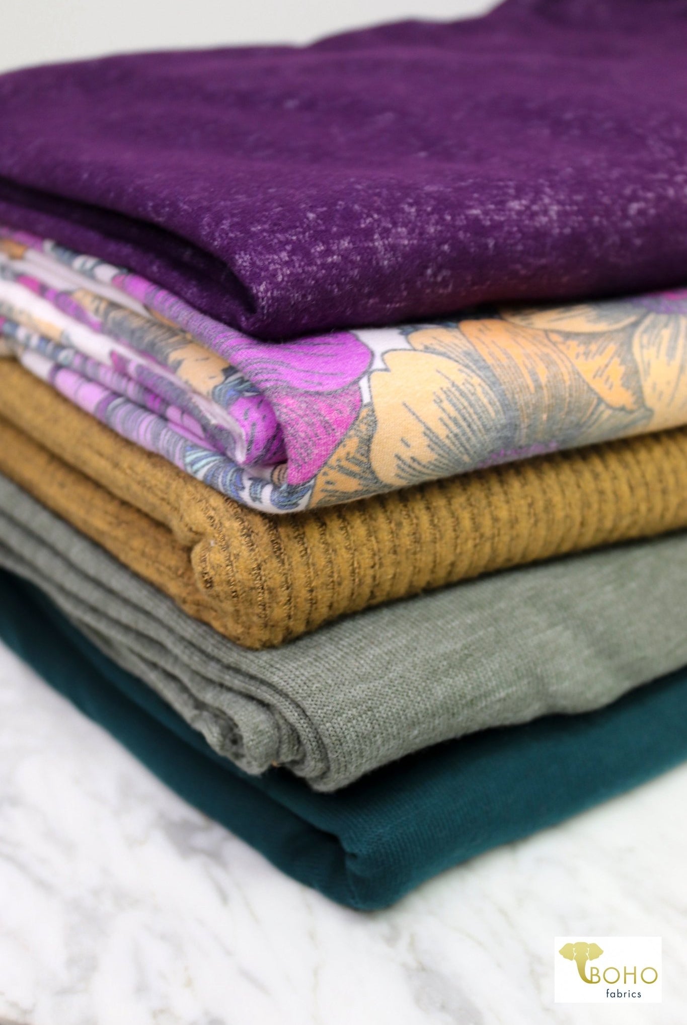 "Savory Succulents" Sweater/French Terry Knit Palette Bundle - Boho Fabrics