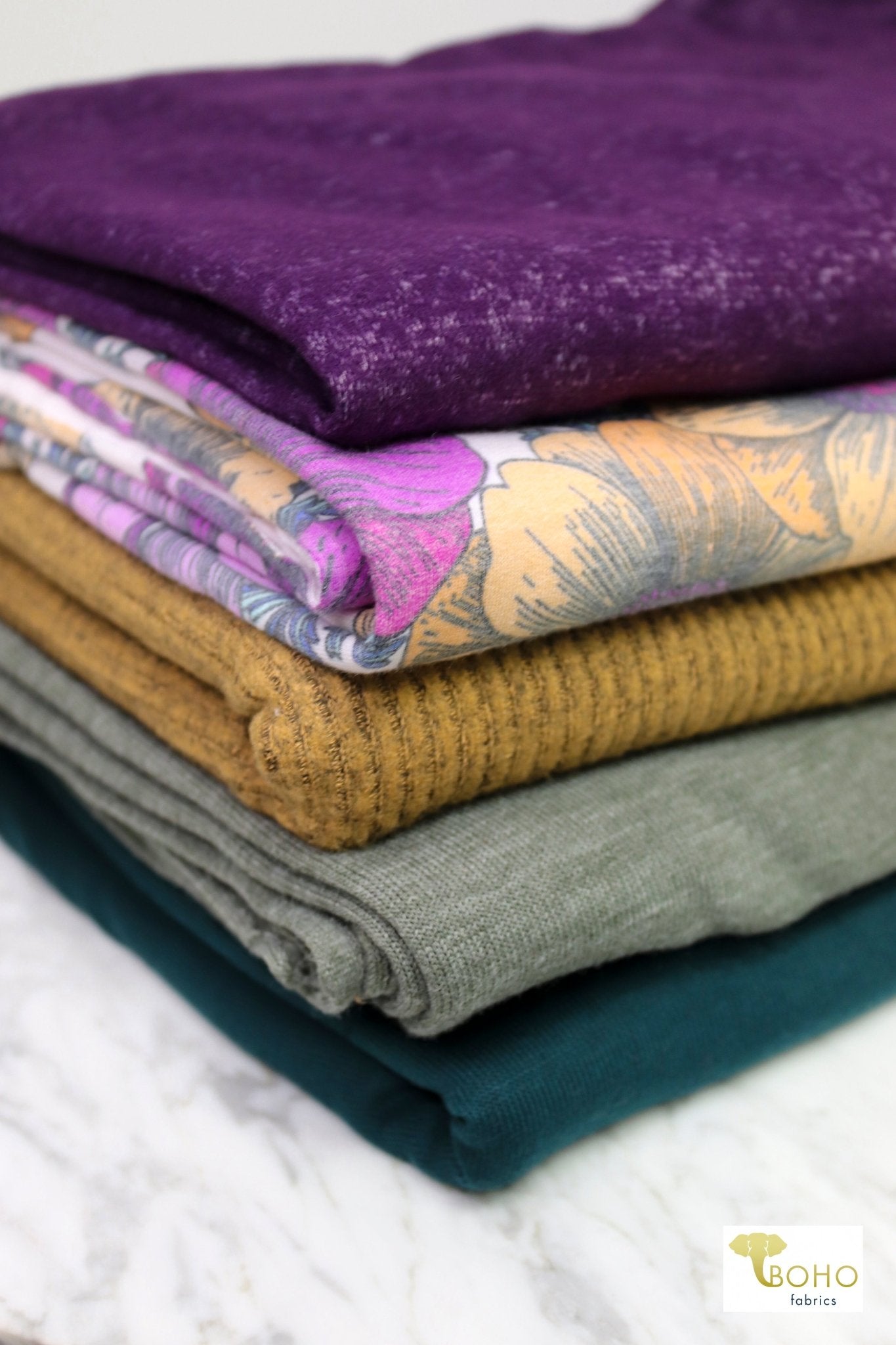 "Savory Succulents" Sweater/French Terry Knit Palette Bundle - Boho Fabrics