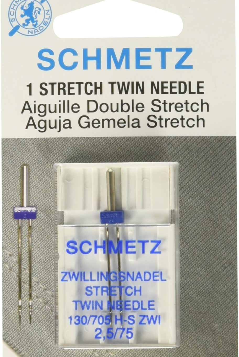 Schmetz Stretch Twin Needle 2.5/75 1774 - Boho Fabrics - Sewing Needles