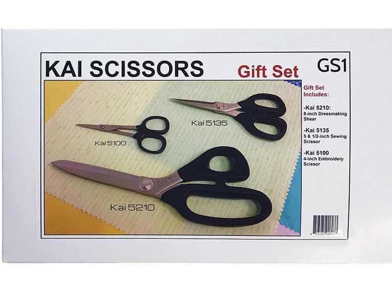 Scissor Gift Set Black Handle GS1 Kai Scissors1 - Boho Fabrics - Cutting Supplies