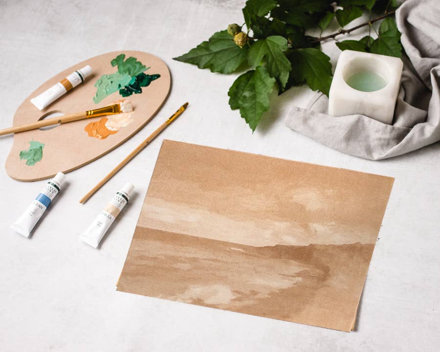 Seashore Path painting kit, impressionist painting kit - Boho Fabrics -