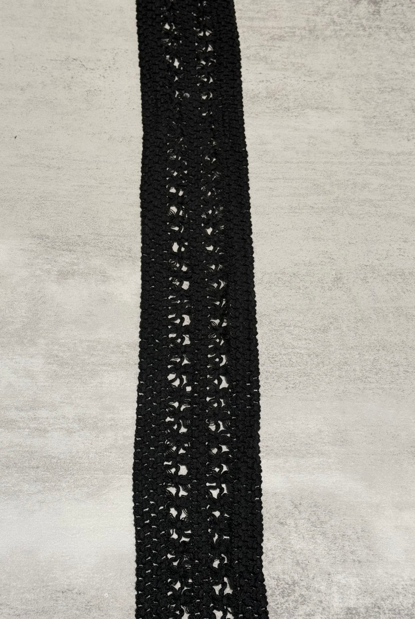 Serene Black Vintage Trim, 3” Sold by the Yard (Trim - 187) - Boho Fabrics - Trims