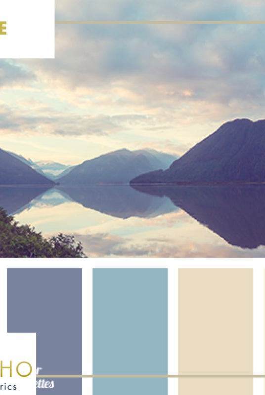 "Serene Mountain", Mystery Color Palette Box. - Boho Fabrics