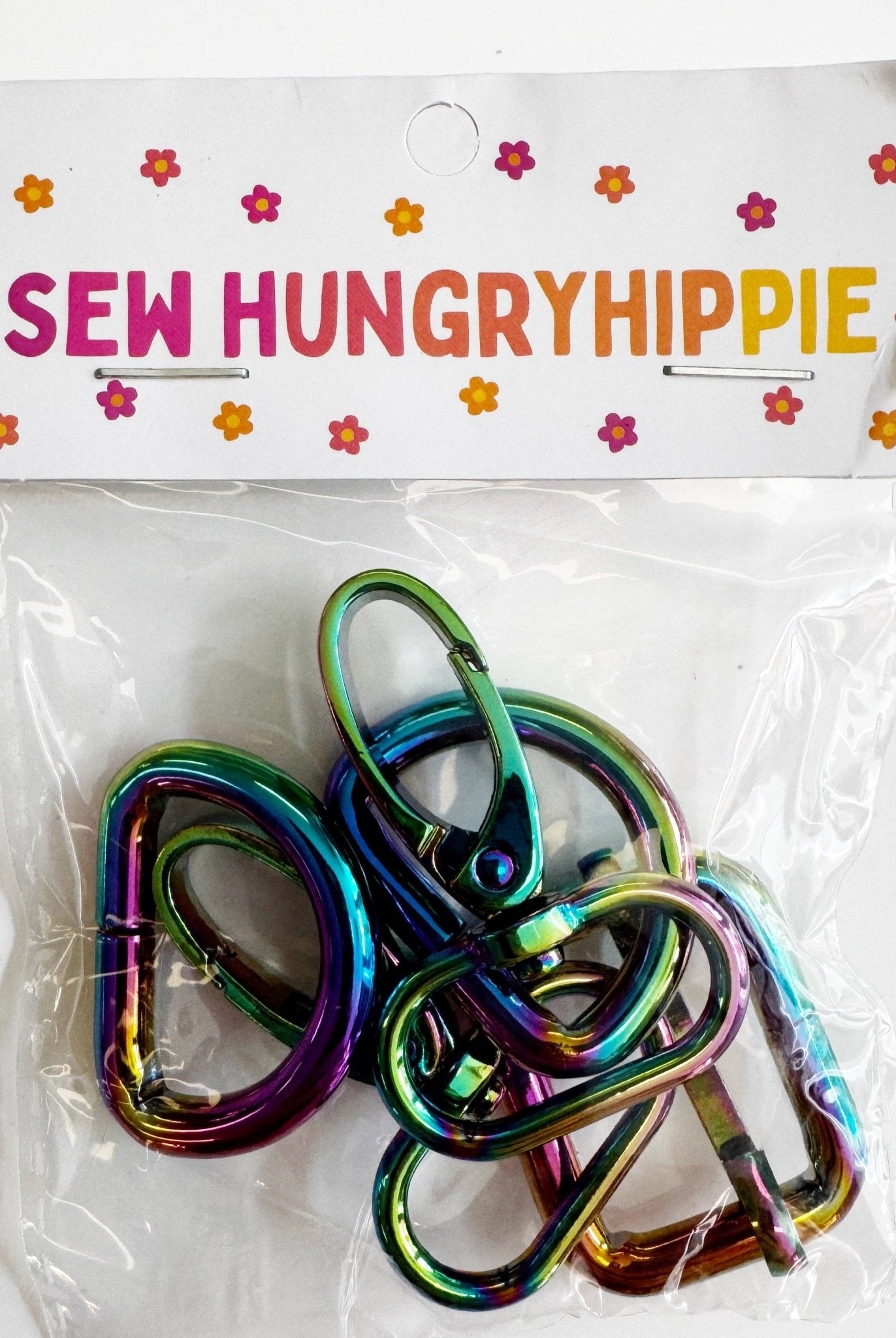 Sew Hungry Hippie 1 Inch Hardware Pack – Rainbow - Boho Fabrics - Bag Hardware