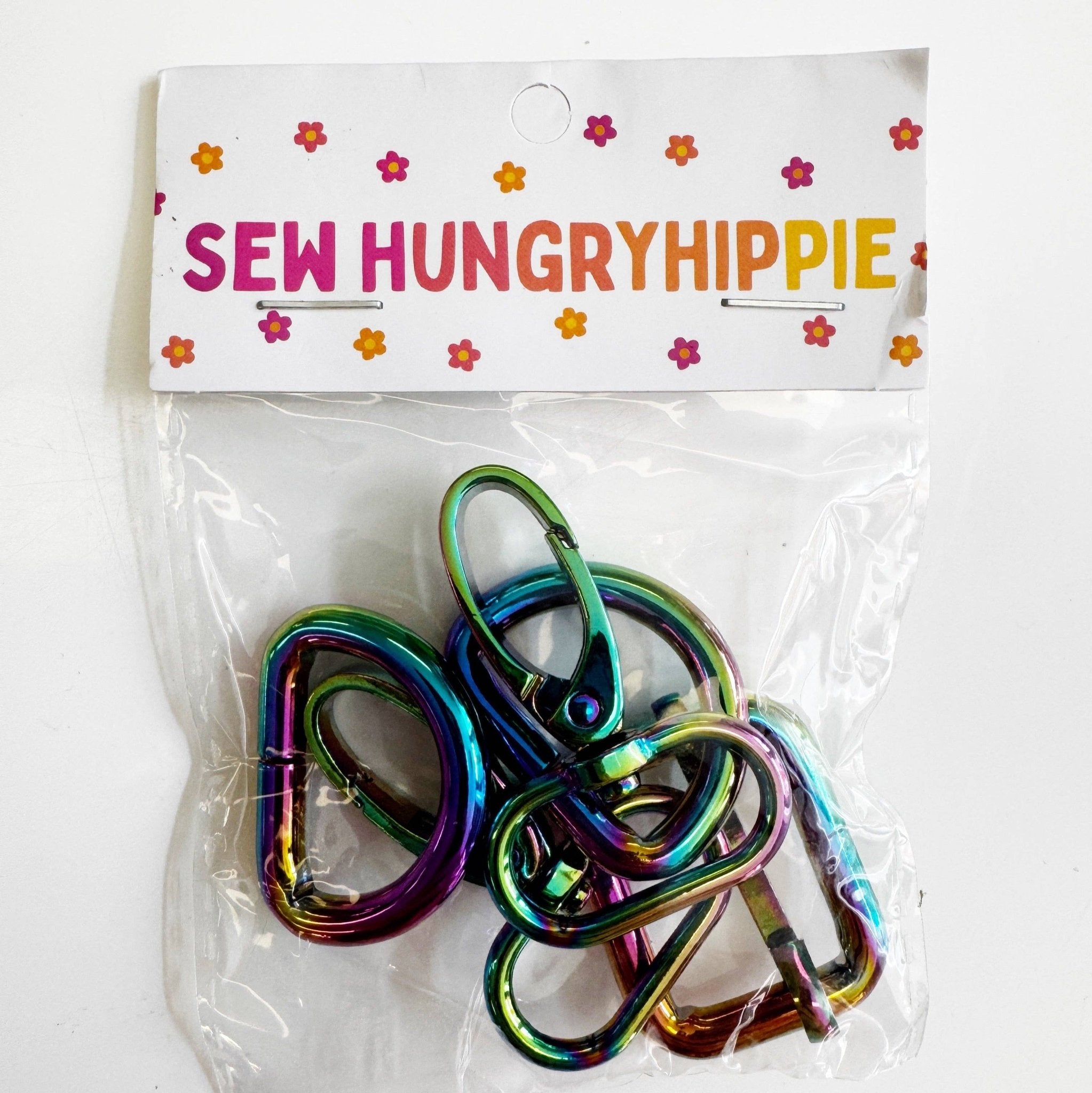 Sew Hungry Hippie 1 Inch Hardware Pack – Rainbow - Boho Fabrics - Bag Hardware