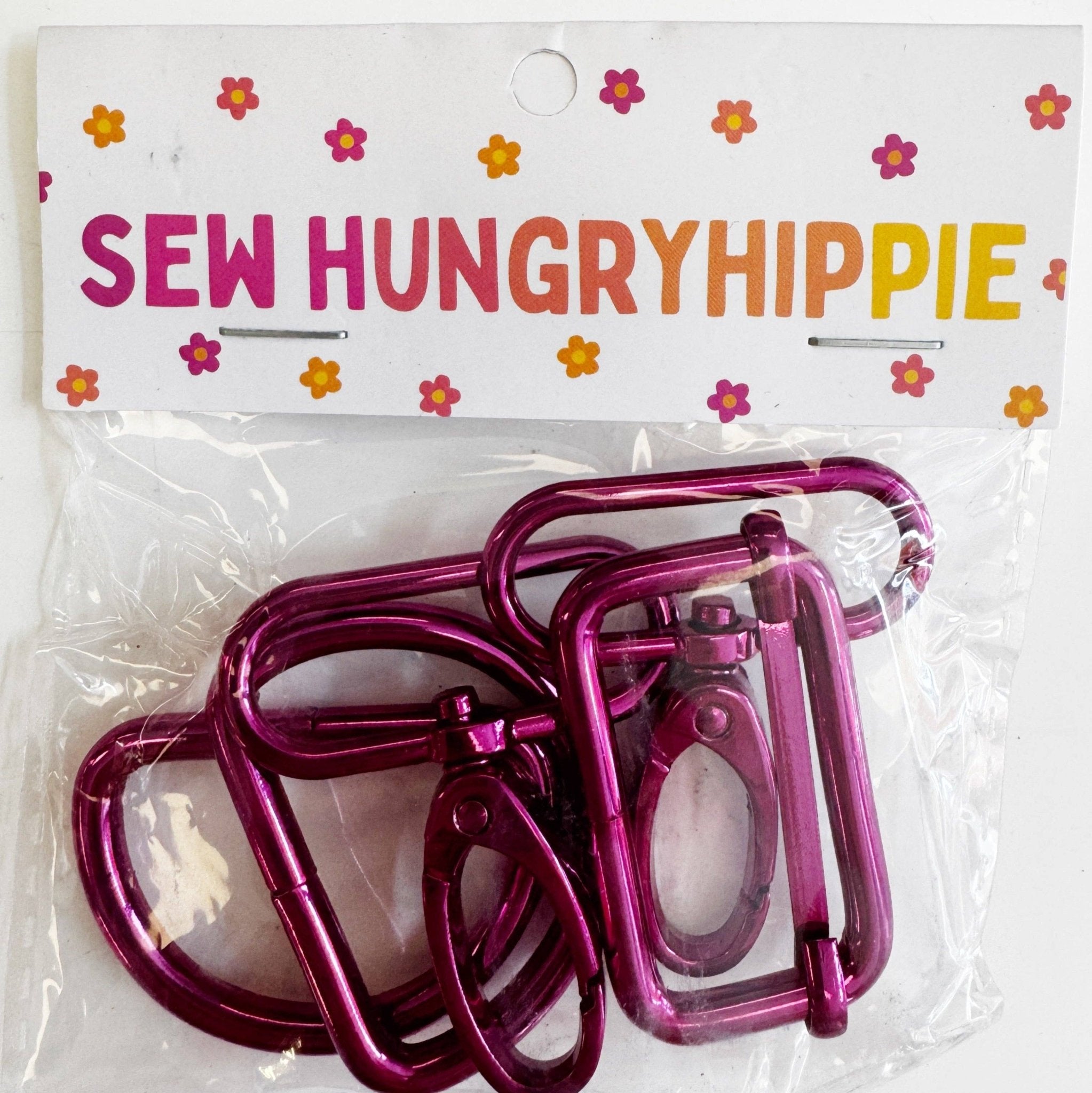 Sew Hungry Hippie 1.5 Inch Hardware Pack – Hot Pin - Boho Fabrics - Bag Hardware