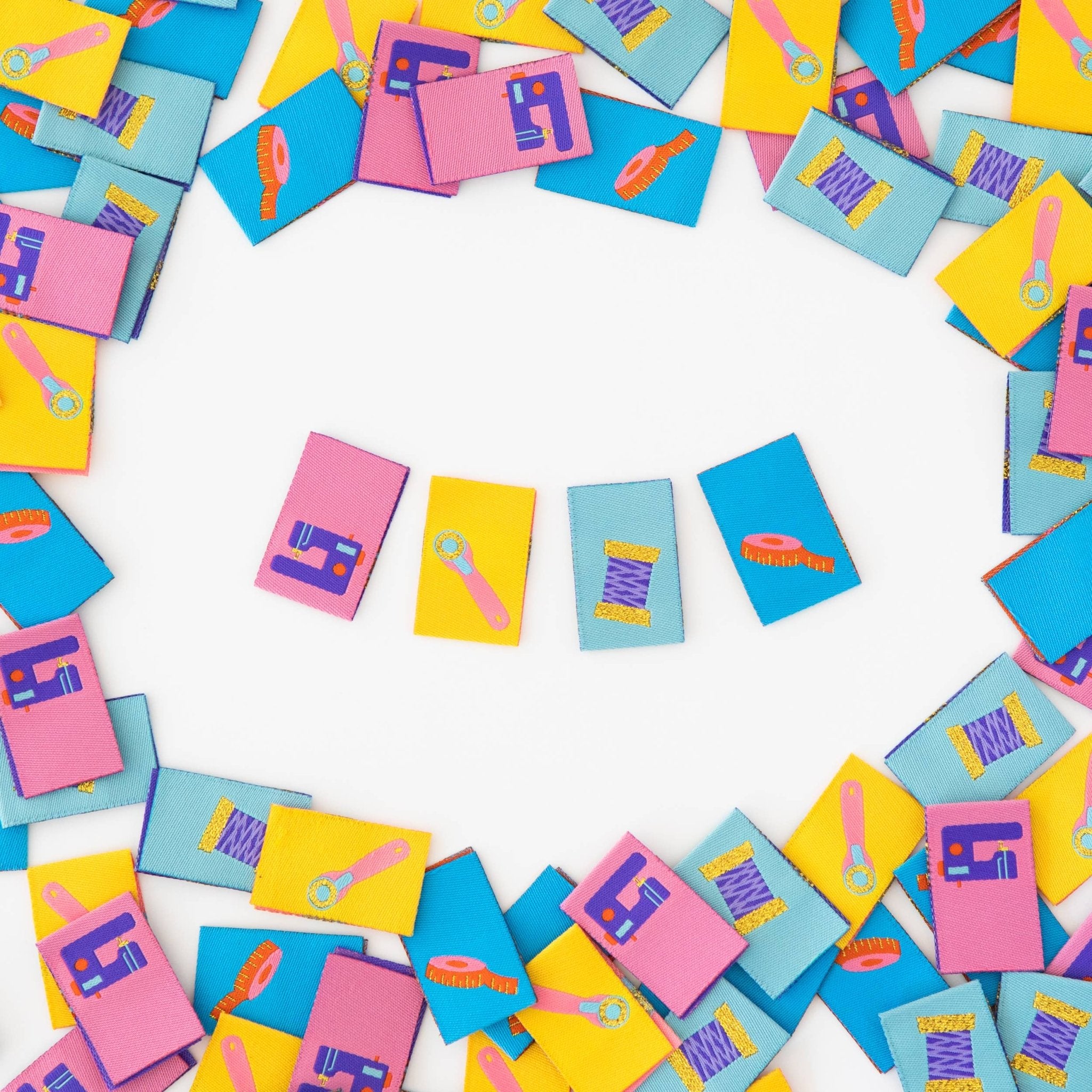 Sewing Notions and Tools - Sewing Woven Clothing Label Tags - Boho Fabrics - Sew - in Labels