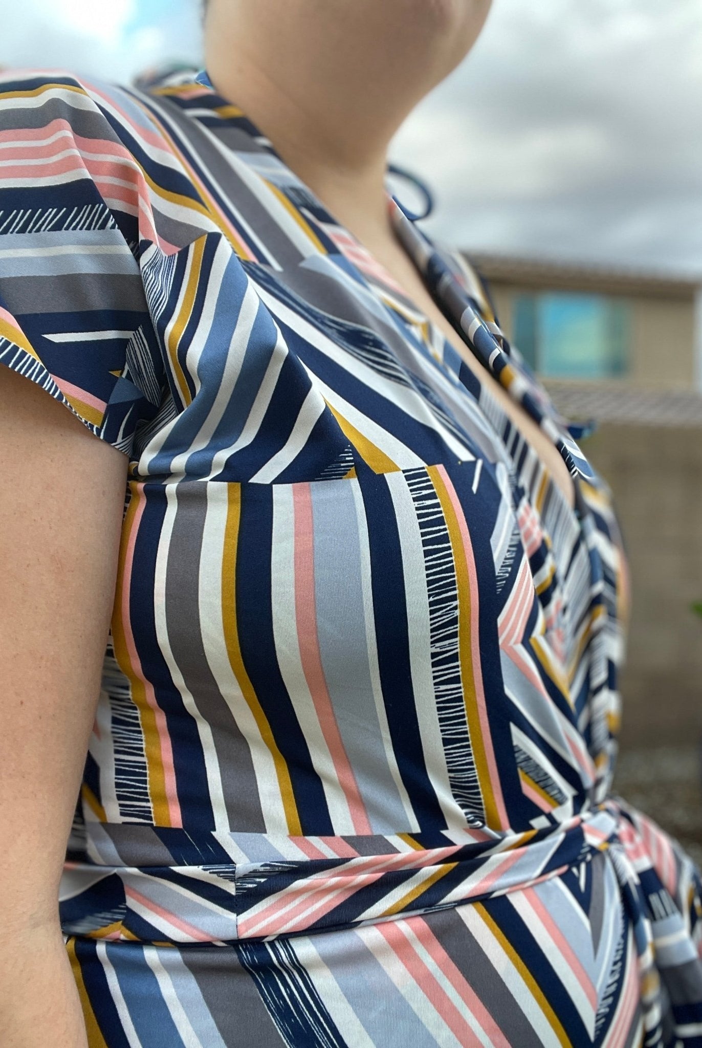 Sideway Seaside Blue/Pink, DTY Print - Boho Fabrics