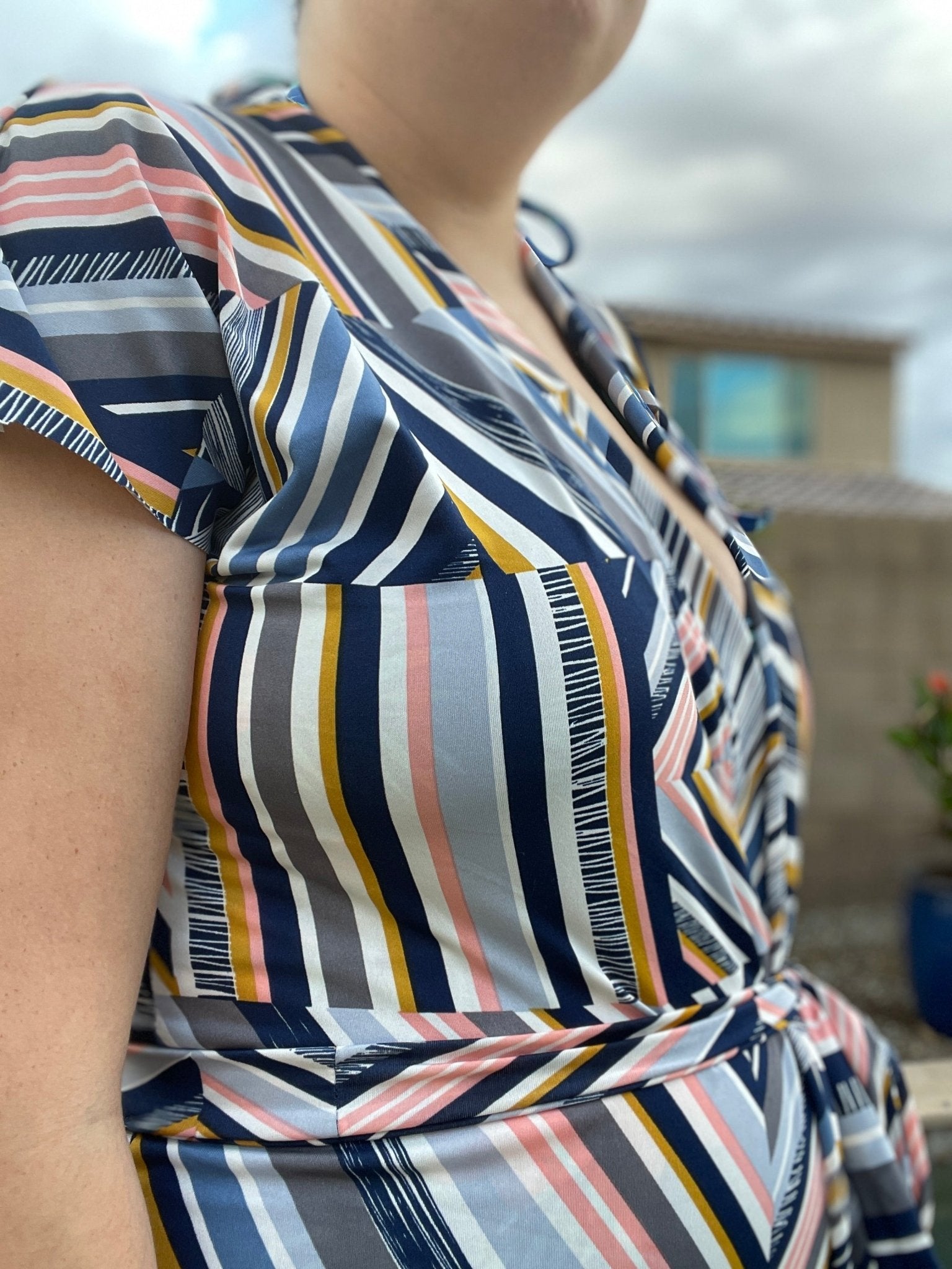 Sideway Seaside Blue/Pink, DTY Print - Boho Fabrics