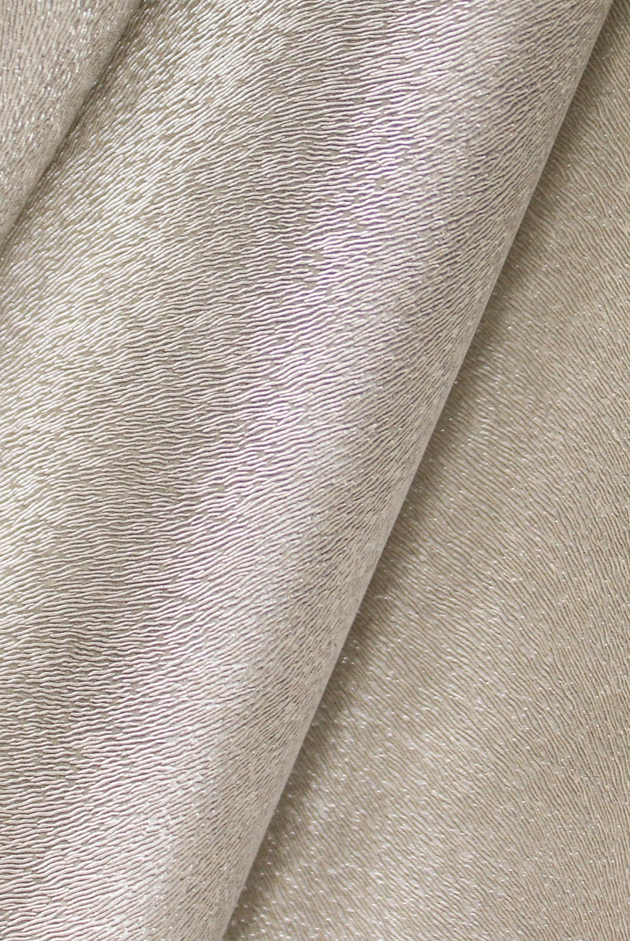 Silver Faux Leather Upholstery Fabric with Embossed Fur Texture - Felt Backed - Boho Fabrics - Home Dec. & Upholstery Fabric