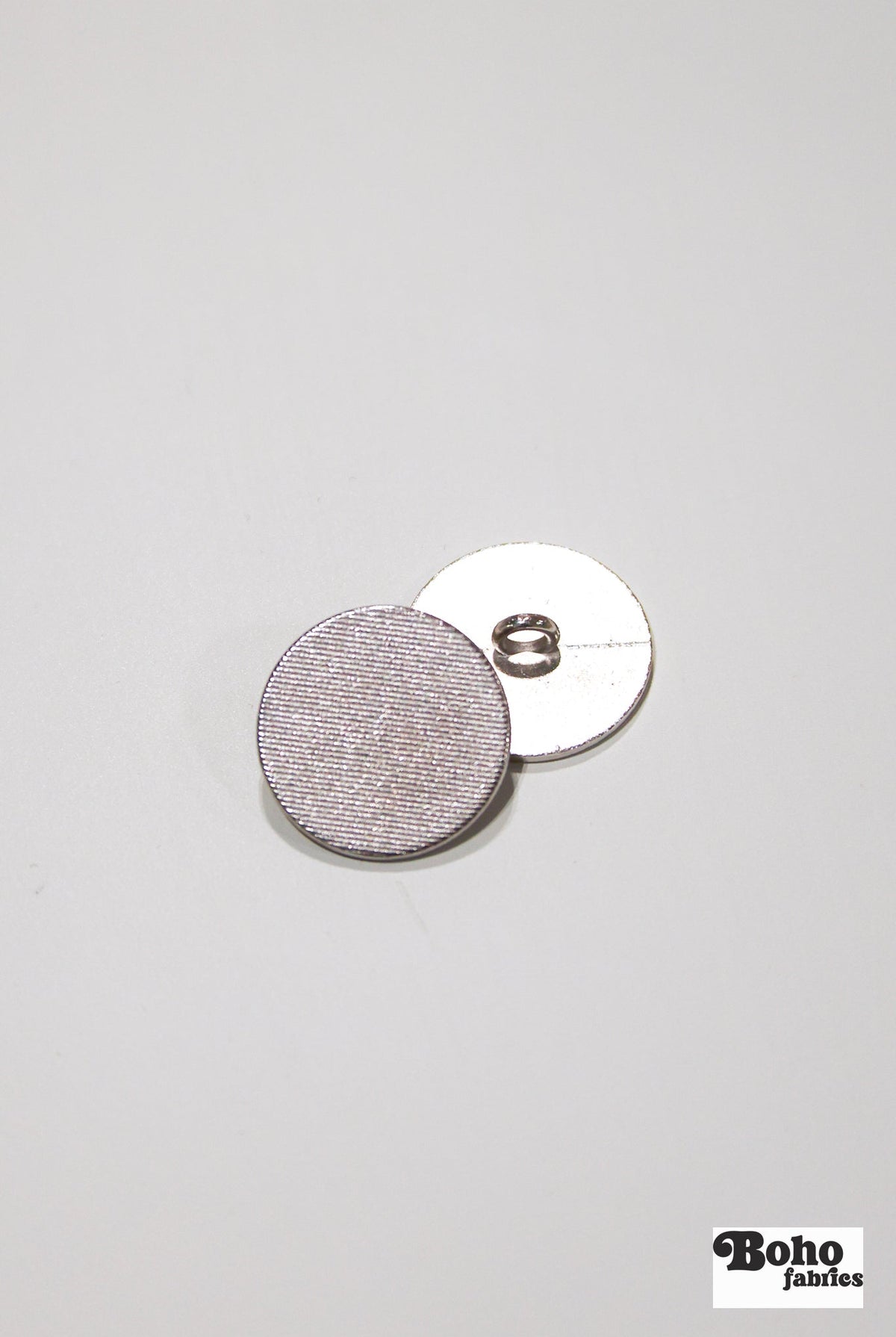 Silver Mesh Metal Shank Buttons. 24L (15mm / 5/8"), 32L (20mm / 13/16"), 36L (23mm / 7/8") - Boho Fabrics - Buttons & Snaps