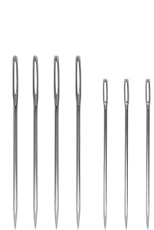 SINGER 50ct Assorted Large Eye Needles for Hand Sewing, Self - Threading Sewing Needles, 6 Sizes - Boho Fabrics - Sewing Needles