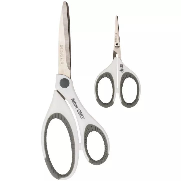Singer Sewing Scissors Set 2/Pkg - 8.5" Fabric & 4" Mini Detail Scissors - Boho Fabrics - Cutting Supplies