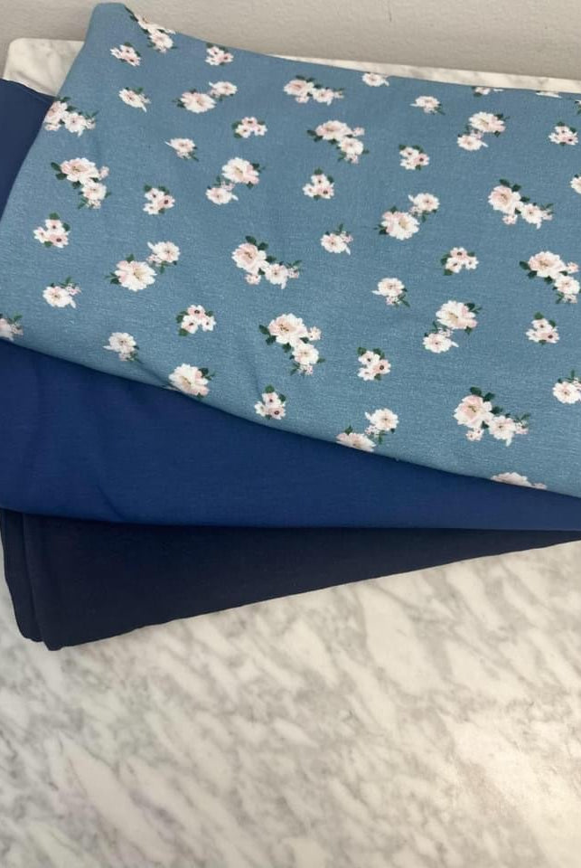 Sky Garden, Cotton Spandex Printed Fabric - Boho Fabrics - Cotton Spandex Print Fabric