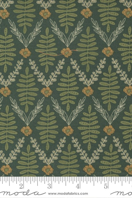 Slow Stroll in Pine by Moda - 100% Cotton Quilting Fabric - 45543 25 - Boho Fabrics - Quilting Cotton, Woven