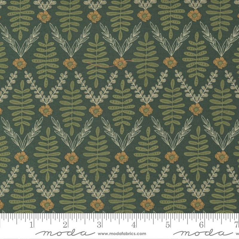 Slow Stroll in Pine by Moda - 100% Cotton Quilting Fabric - 45543 25 - Boho Fabrics - Quilting Cotton, Woven