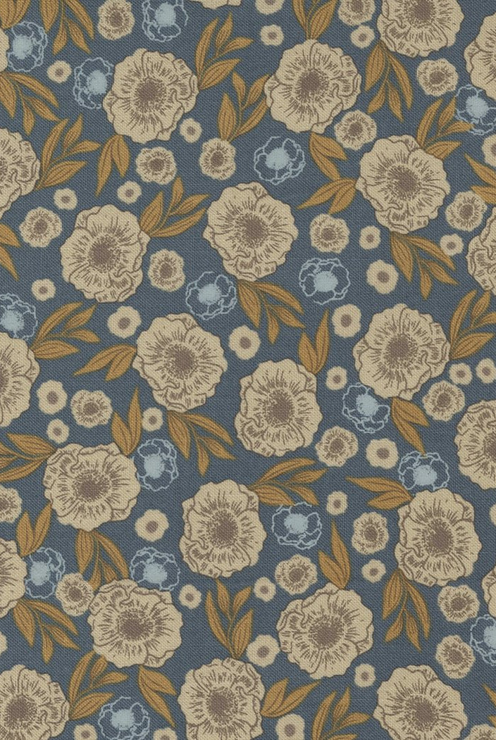 Slow Stroll in Pond by Moda - 100% Cotton Quilting Fabric - 45544 28 - Boho Fabrics - Quilting Cotton, Woven