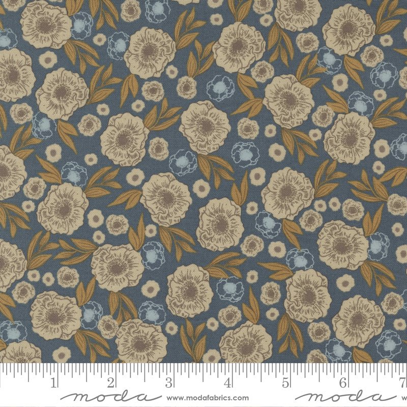 Slow Stroll in Pond by Moda - 100% Cotton Quilting Fabric - 45544 28 - Boho Fabrics - Quilting Cotton, Woven