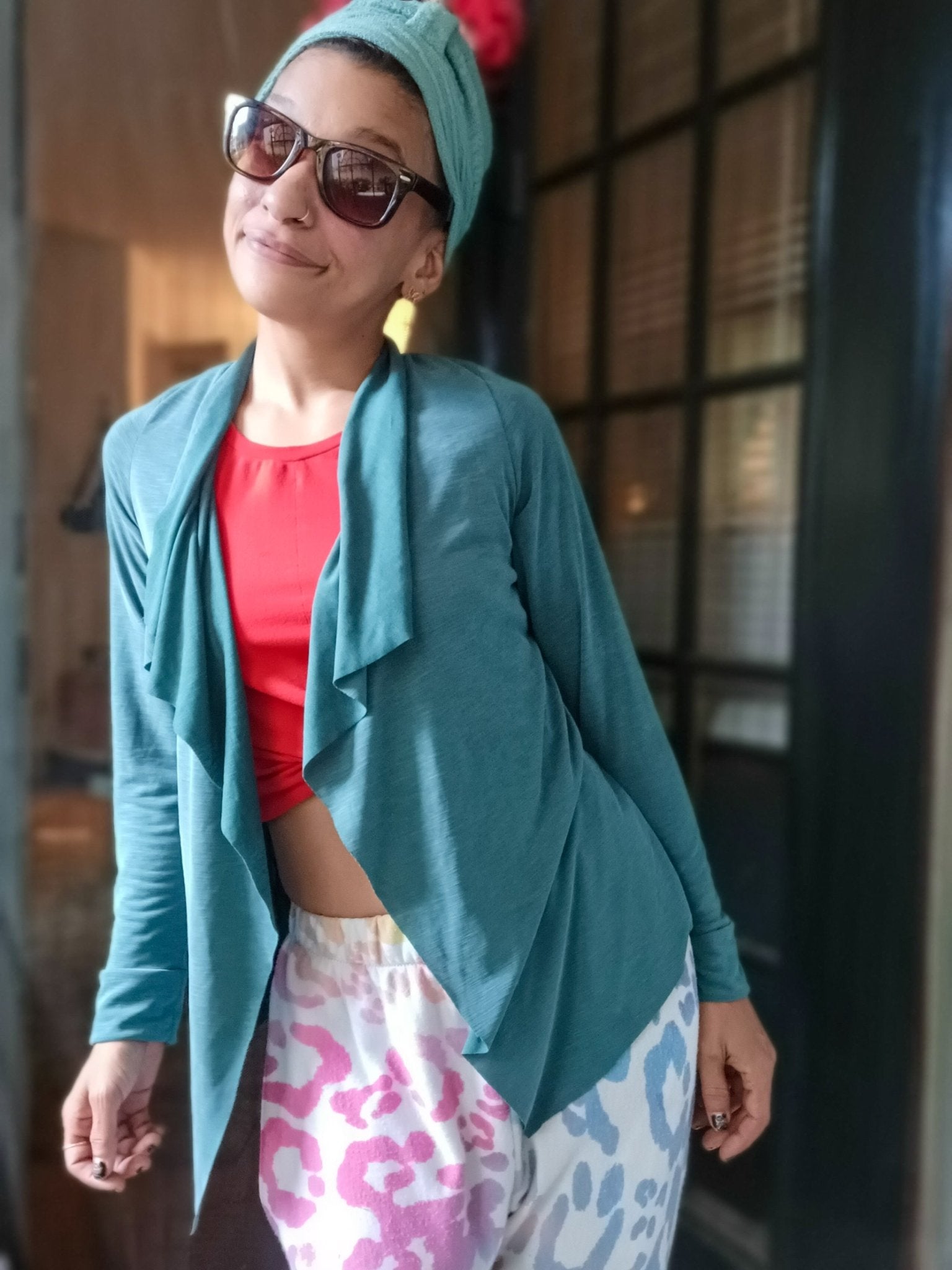 Slub, Jade Teal, Cupro Knit - Boho Fabrics