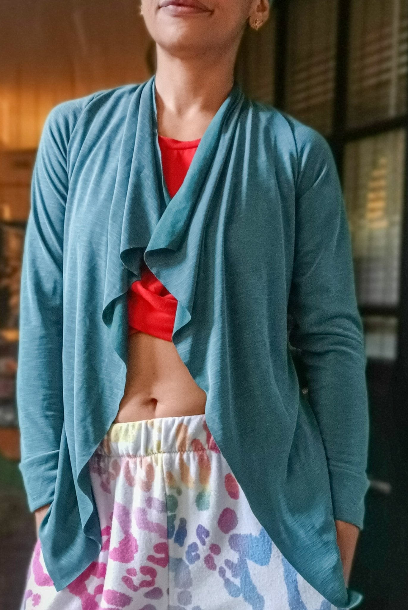 Slub, Jade Teal, Cupro Knit - Boho Fabrics