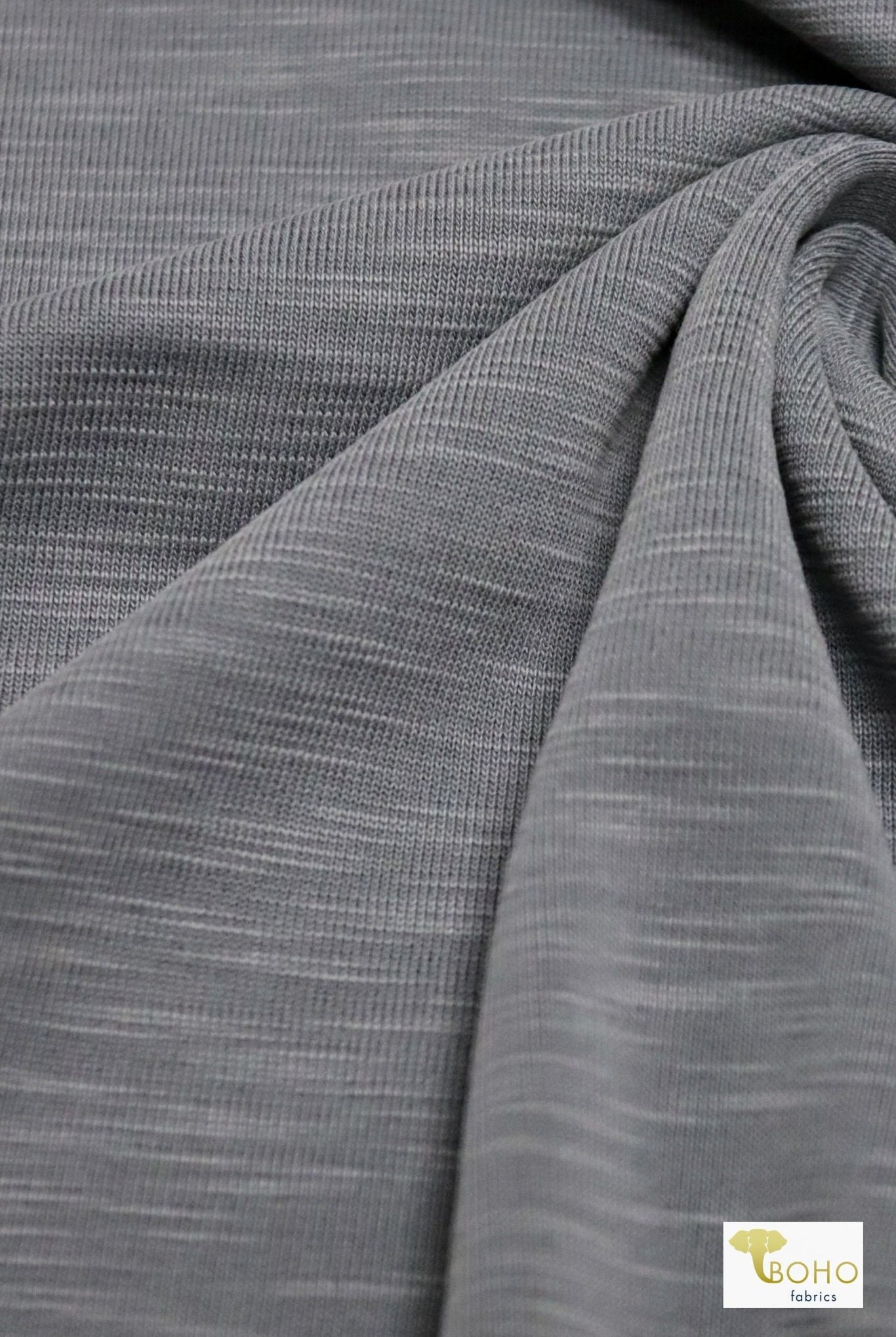Slub, Light Gray, Cupro Knit - Boho Fabrics