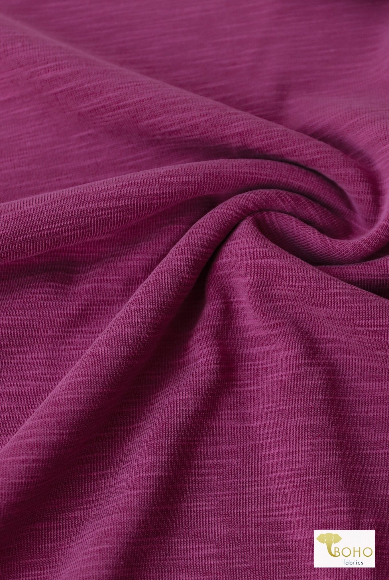 Slub, Magenta Cupro, Cupro Knit - Boho Fabrics