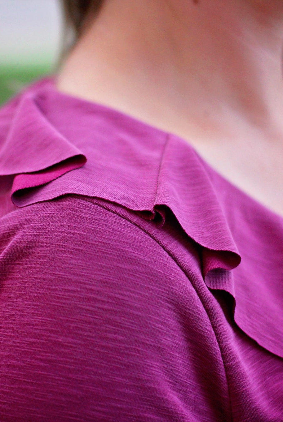 Slub, Magenta Cupro, Cupro Knit Fabric - Boho Fabrics - Cupro, Knit Fabric