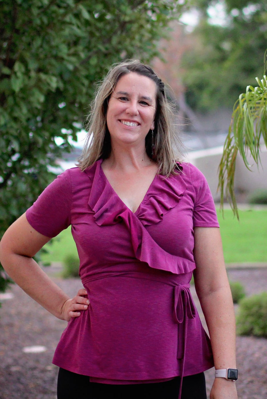 Slub, Magenta Cupro, Cupro Knit Fabric - Boho Fabrics - Cupro, Knit Fabric